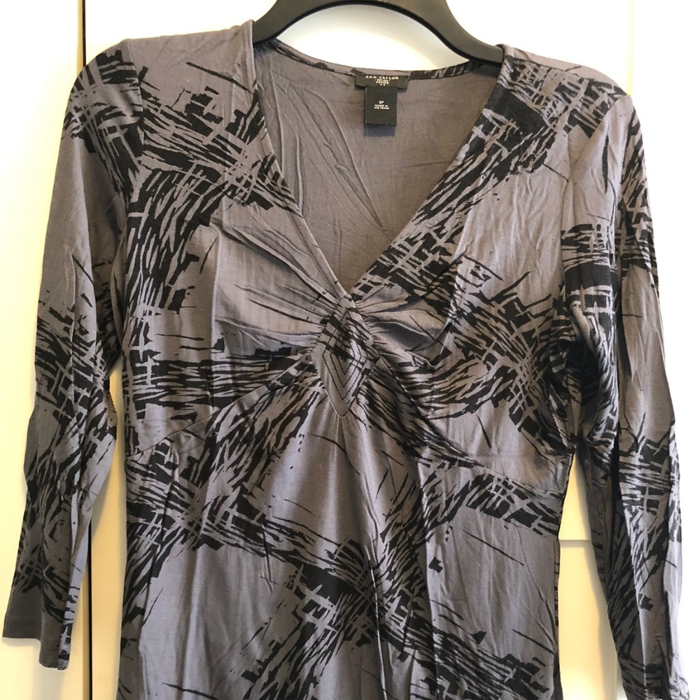 Anne Taylor grey blouse